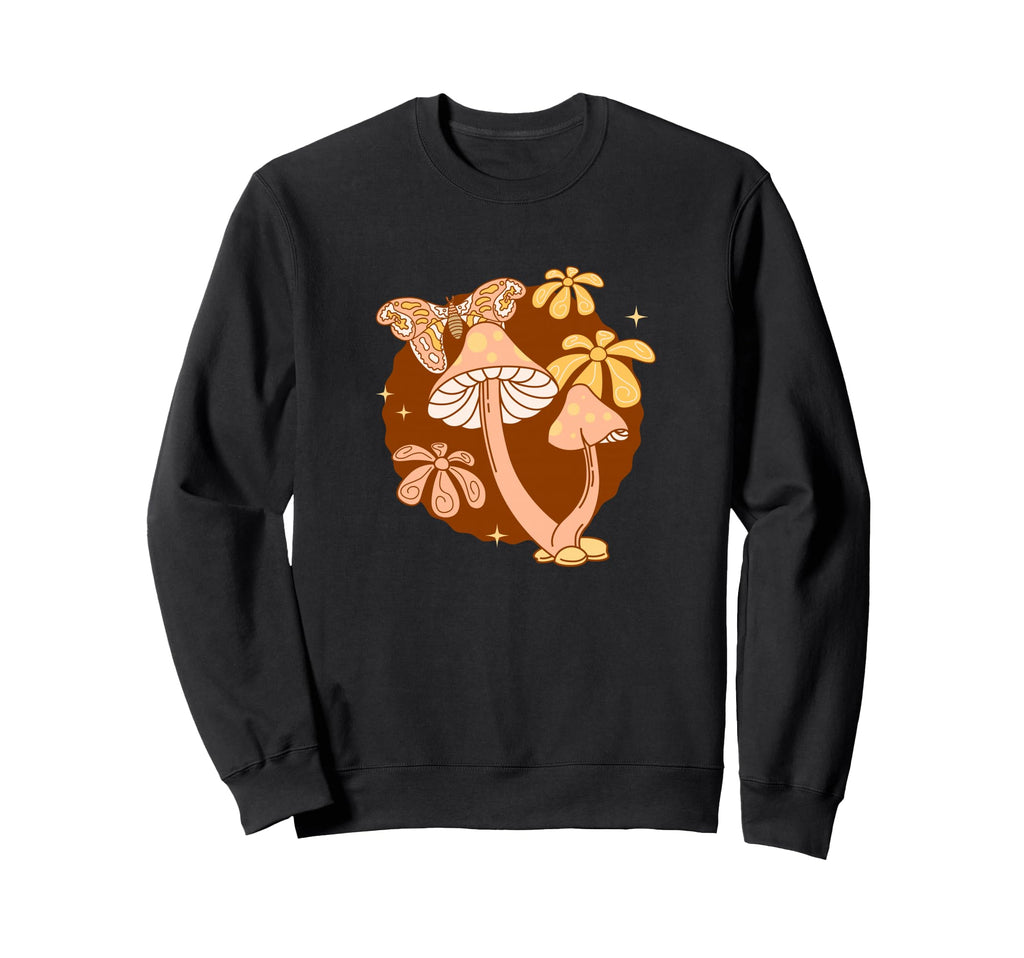 Groovy Mushroom Lover Boho Sweatshirt - Fun Novelty Design Unisex - T-Shirt, Sweatshirt, Hoodie