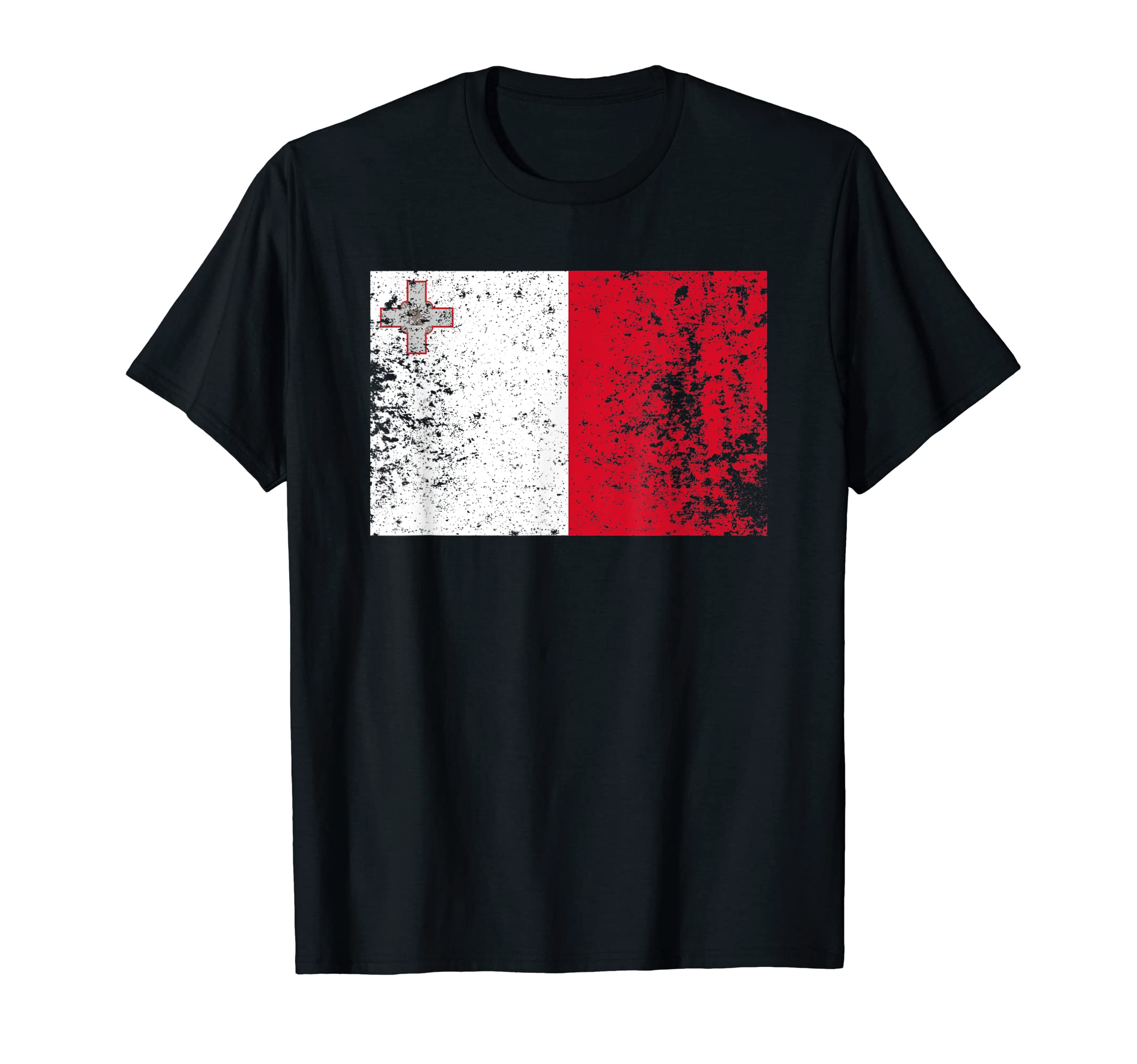 Flag Malta Country Distressed Gift T-Shirt - Unique Graphic for Adults - T-Shirt, Sweatshirt, Hoodie