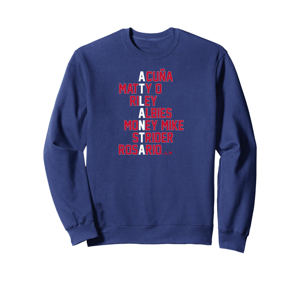 Atlanta Baseball Names Atlanta Sweatshirt - Streetwear Style Unisex - T-Shirt, Sweatshirt, Hoodie