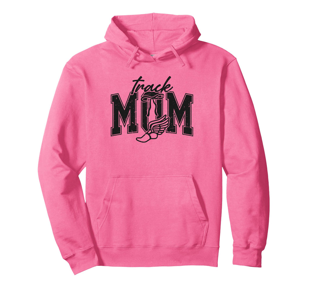 Track Mom Track Mama Game Day Sports Hoodie - Novelty Apparel Men Women - T-Shirt, Sweatshirt, Hoodie