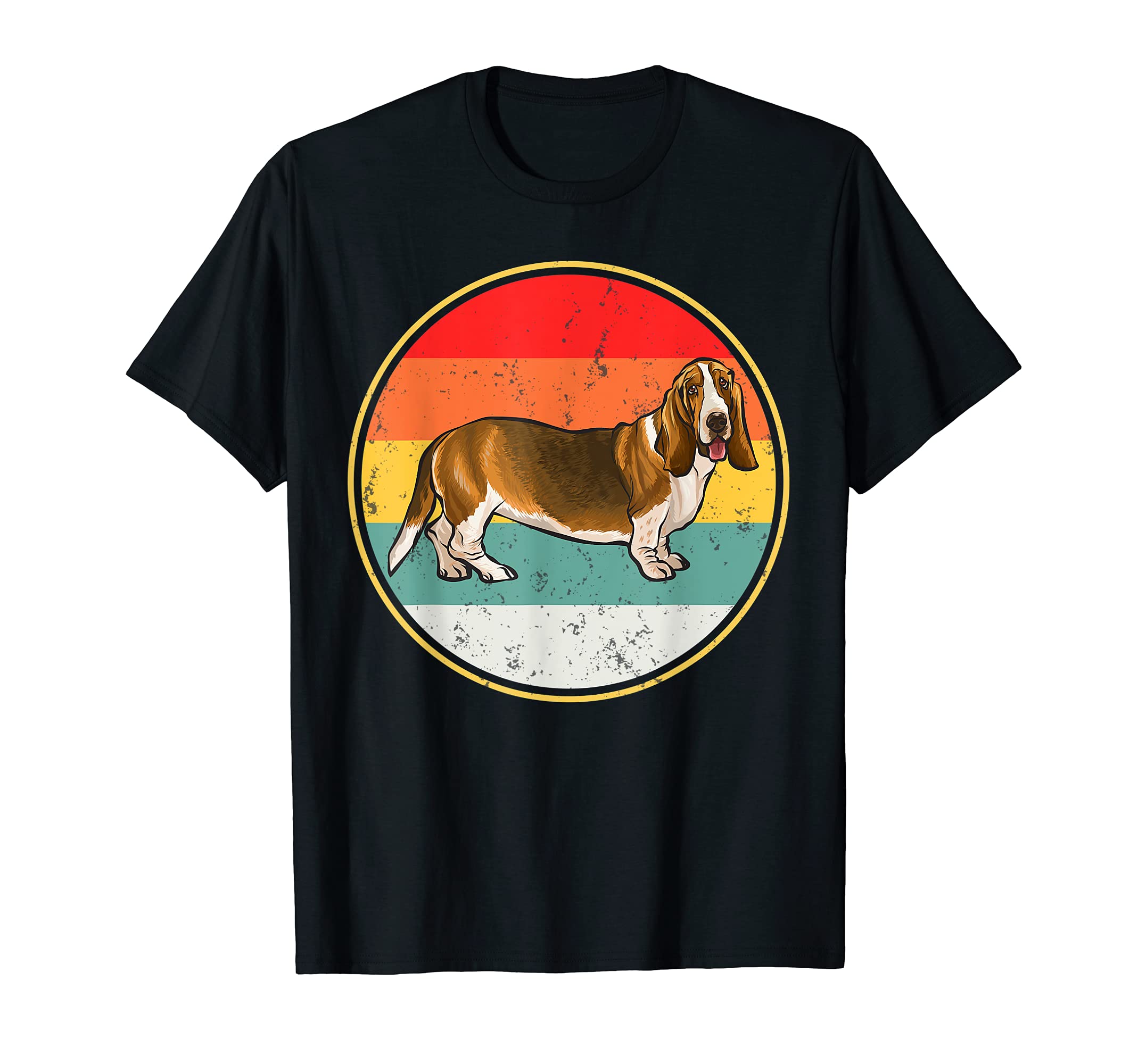 Sunset Basset Hound Dog T-Shirt - Graphic Print Unisex - T-Shirt, Sweatshirt, Hoodie