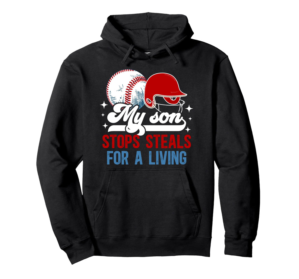 Baseball Catcher Mom Proud Baseball Hoodie - Custom Art Print for Adults - T-Shirt, Sweatshirt, Hoodie