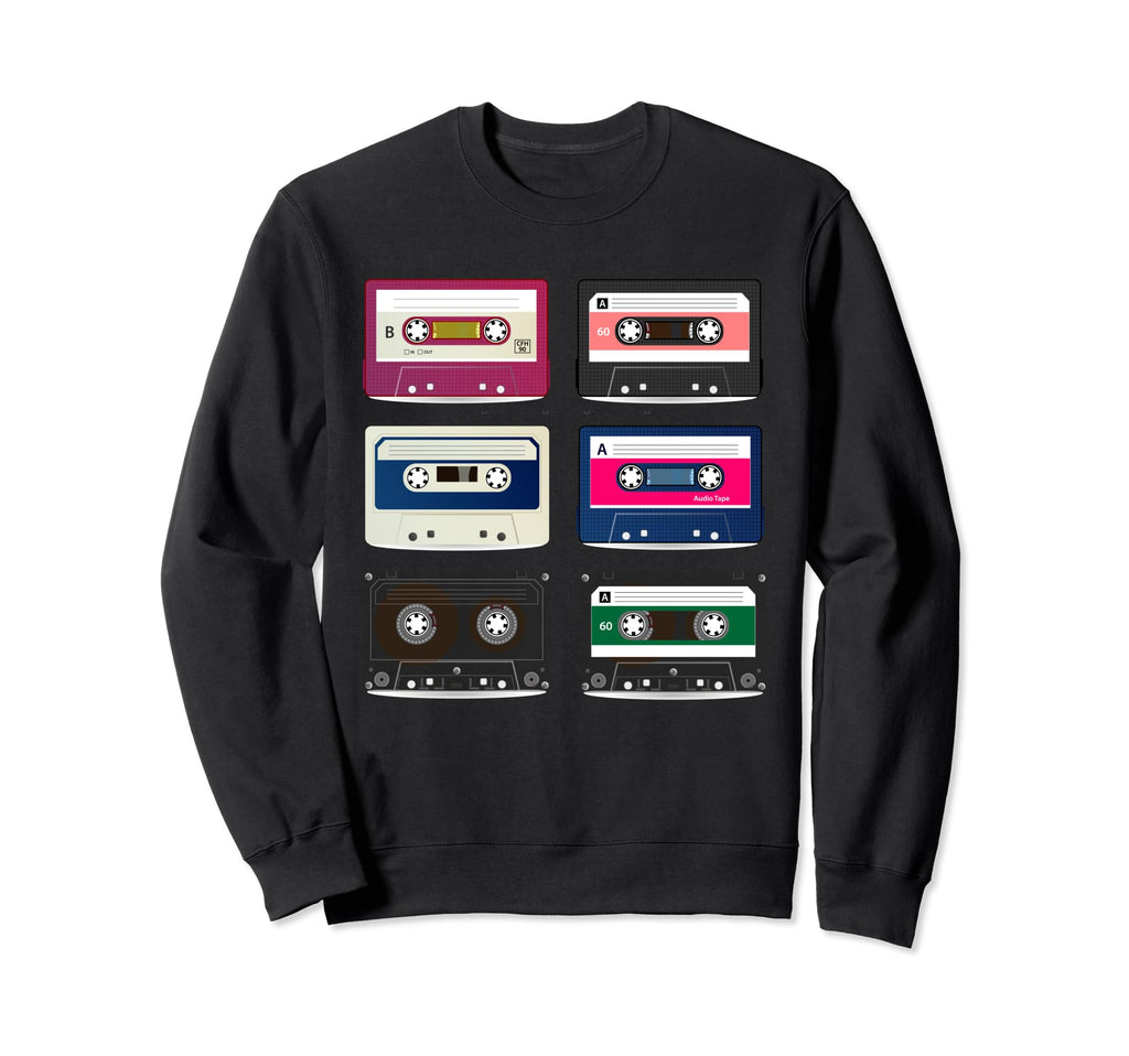 80S Rock Cassettes Rock Sweatshirt - Casual Everyday Wear Men Women - T-Shirt, Sweatshirt, Hoodie