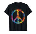 Peace Peace Sign 70S Groovy Love Flower T-Shirt - Trendy Graphic Unisex - T-Shirt, Sweatshirt, Hoodie