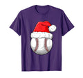 Baseball Ball Santa Hat Funny Sport T-Shirt - Aesthetic Graphic Unisex - T-Shirt, Sweatshirt, Hoodie