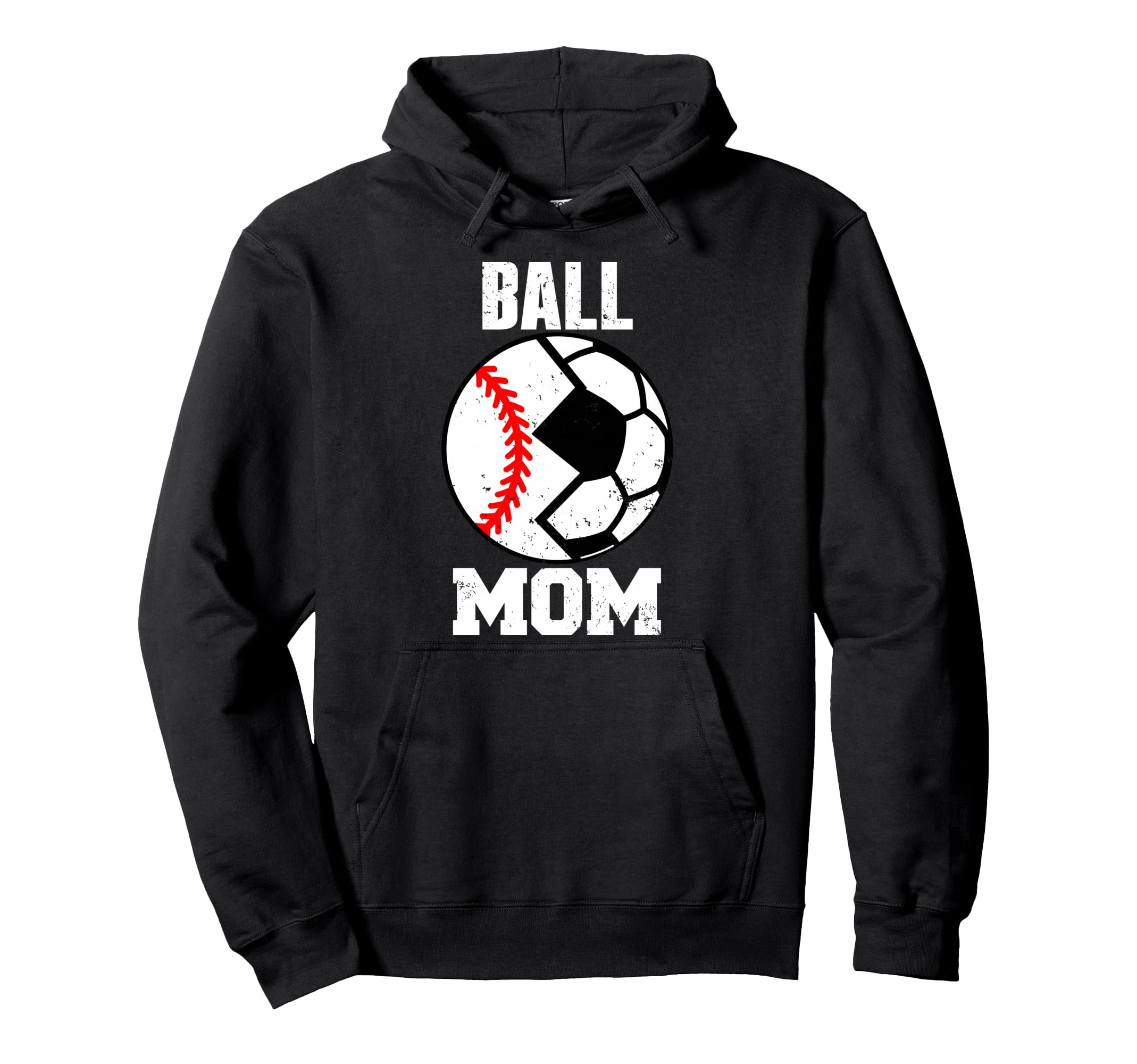 Ball Mom Funny Soccer Baseball Player Mom Hoodie - Trendy Graphic Men Women - T-Shirt, Sweatshirt, Hoodie