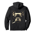 French Bulldog Smoking Cigarette Hoodie - Novelty Apparel for Adults - T-Shirt, Sweatshirt, Hoodie