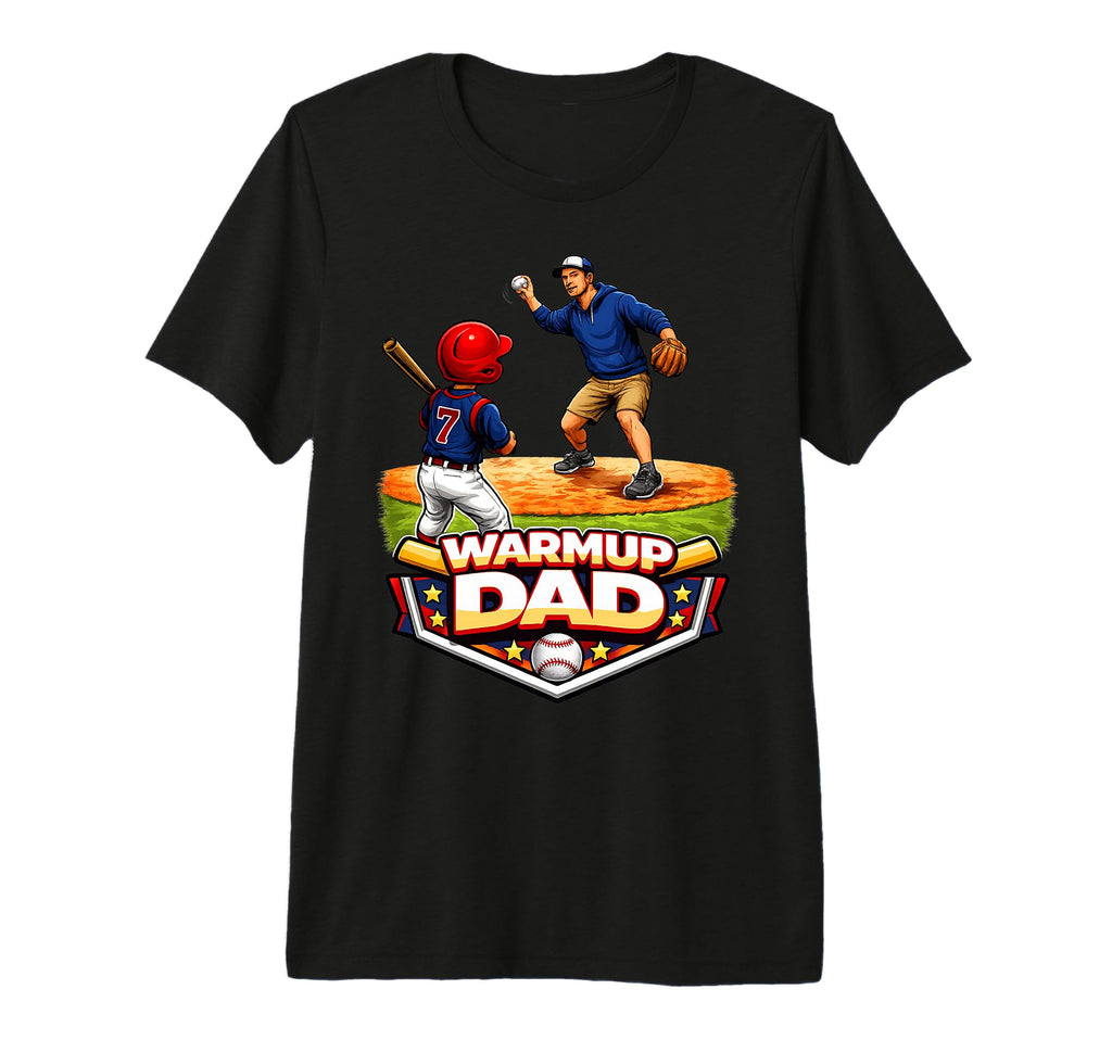 Mens Baseball Warmup Dad Parent Game T-Shirt - Minimalist Print for Adults - T-Shirt, Sweatshirt, Hoodie
