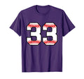 Baseball Number 33 T-Shirt - Minimalist Print Men Women - T-Shirt, Sweatshirt, Hoodie