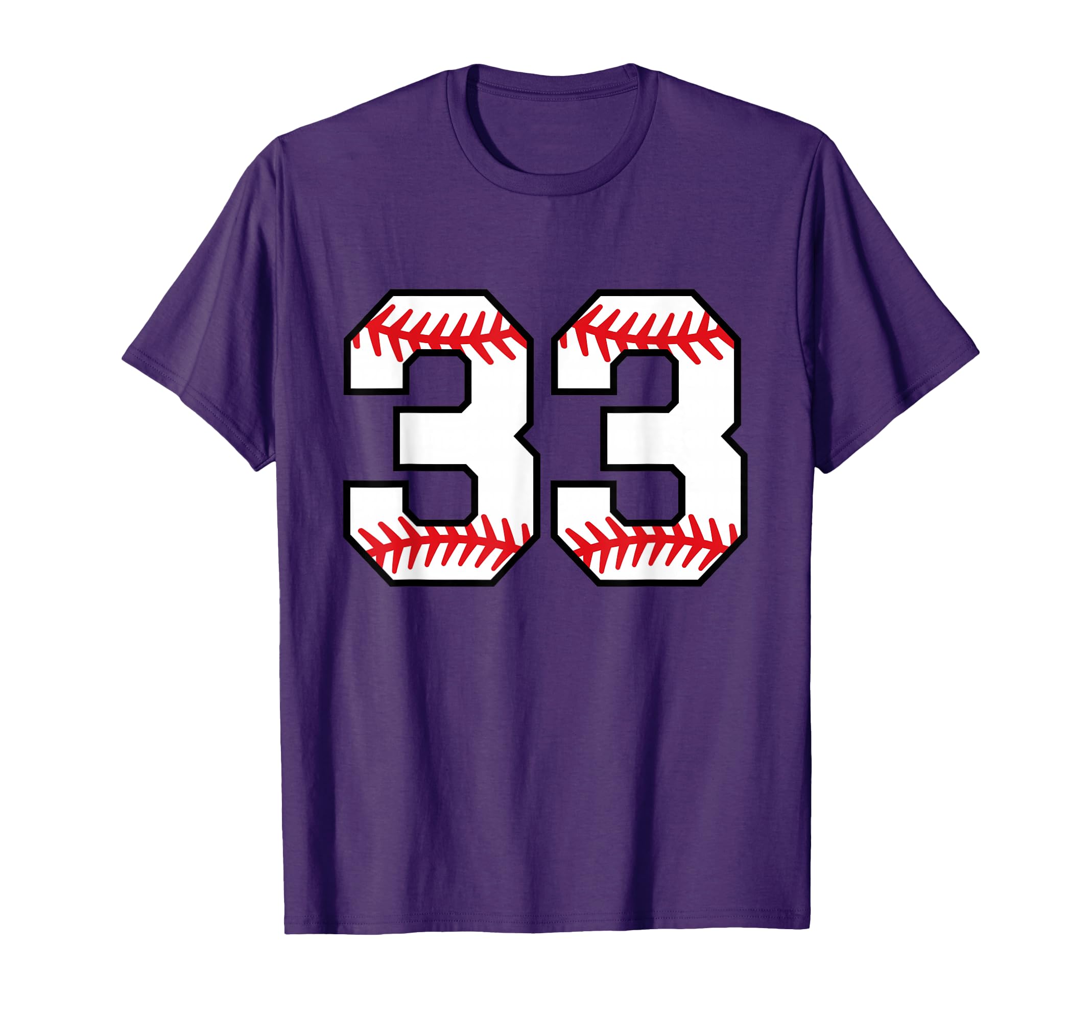 Baseball Number 33 T-Shirt - Minimalist Print Men Women - T-Shirt, Sweatshirt, Hoodie