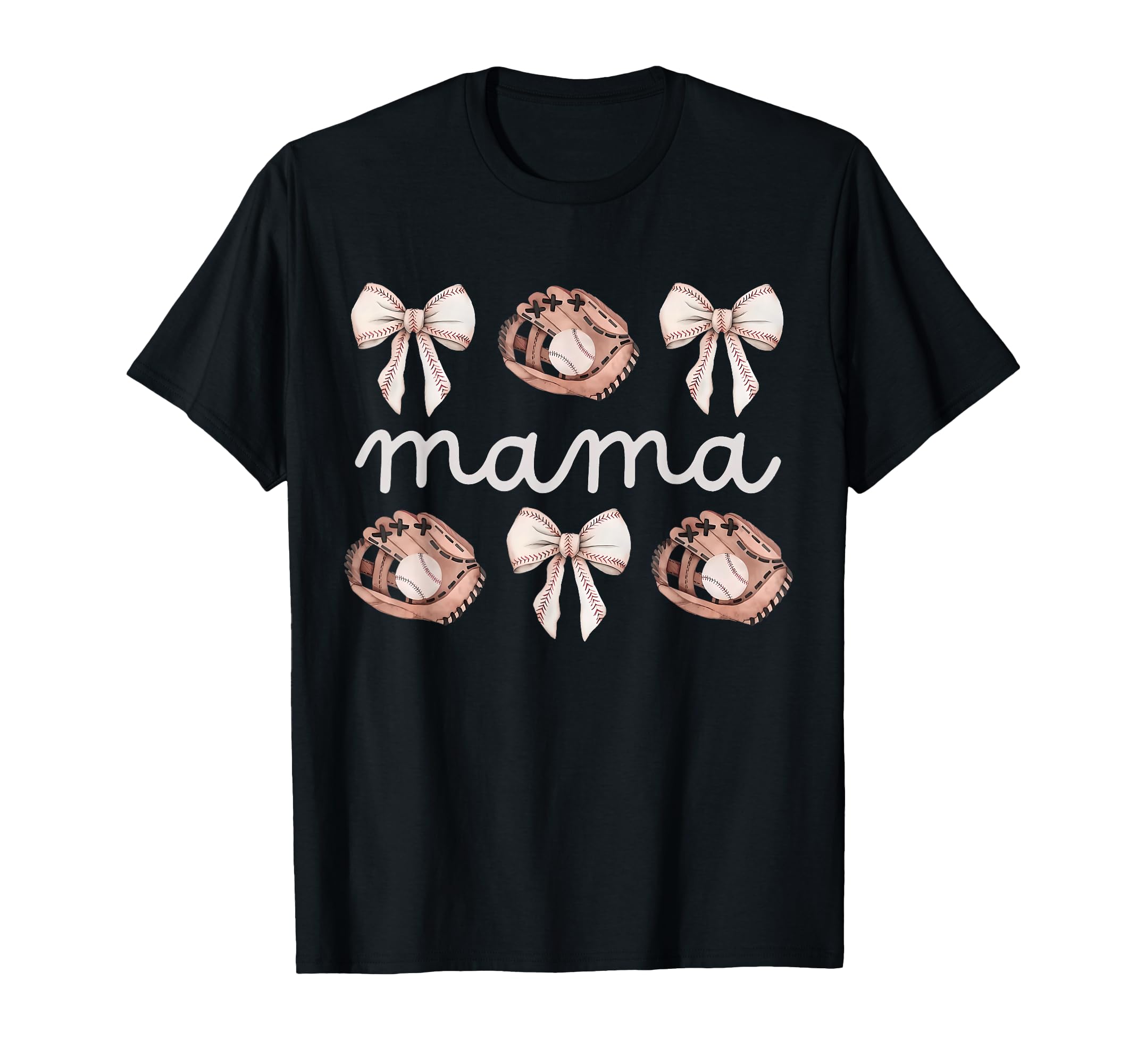 Baseball Mama Coquette Bow Game Day T-Shirt - Trendy Graphic Unisex - T-Shirt, Sweatshirt, Hoodie