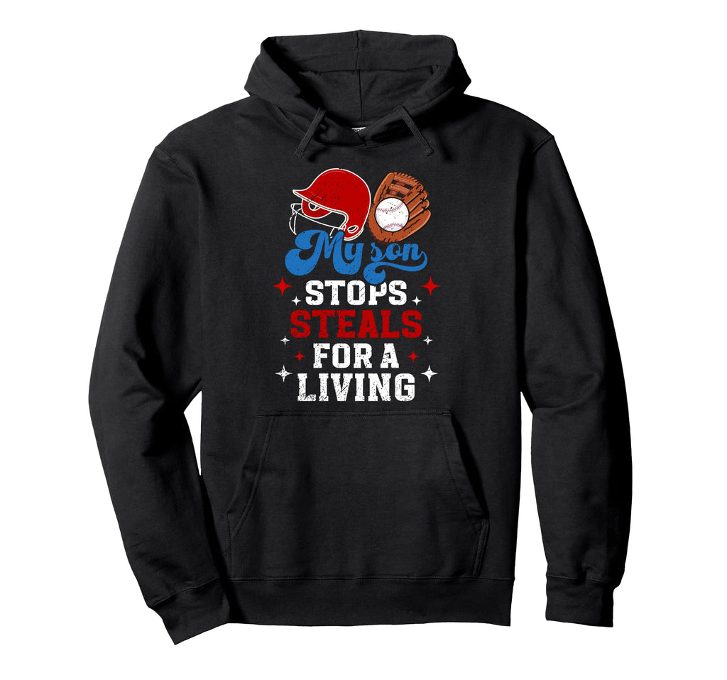 Baseball Catcher Mom Proud Baseball Hoodie - Graphic Print Men Women - T-Shirt, Sweatshirt, Hoodie