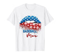 Baseball Mom Biting Lips American Flag T-Shirt - Streetwear Style Unisex - T-Shirt, Sweatshirt, Hoodie
