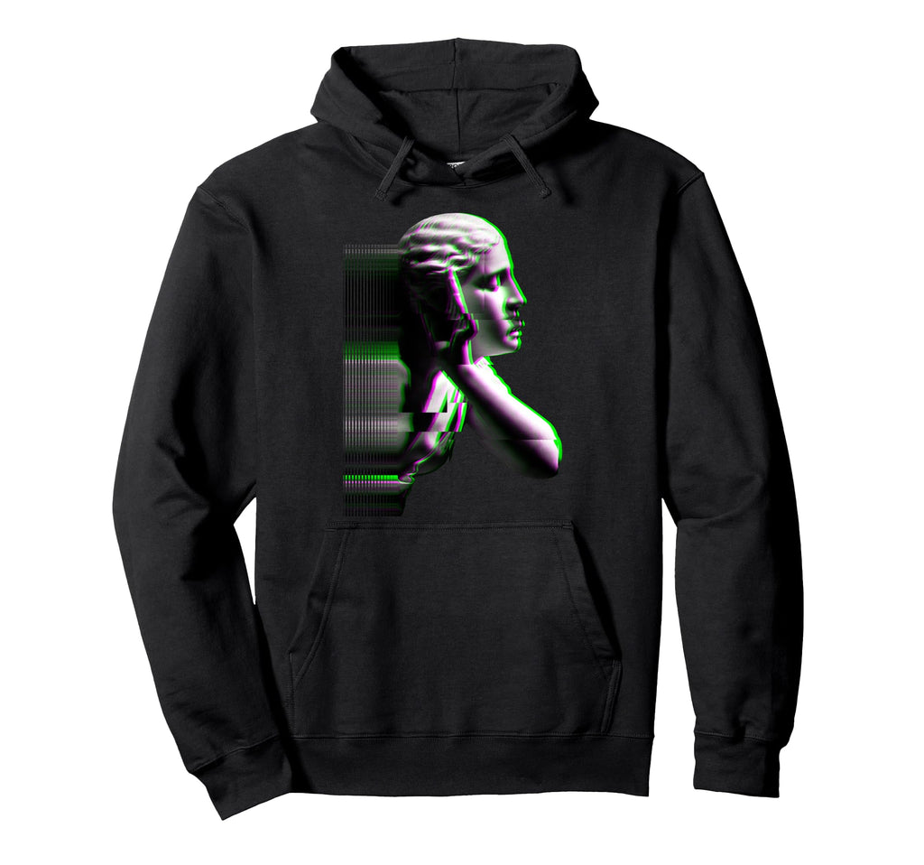 Vaporwave Retrowave Glitch Hoodie - Casual Everyday Wear for Adults - T-Shirt, Sweatshirt, Hoodie