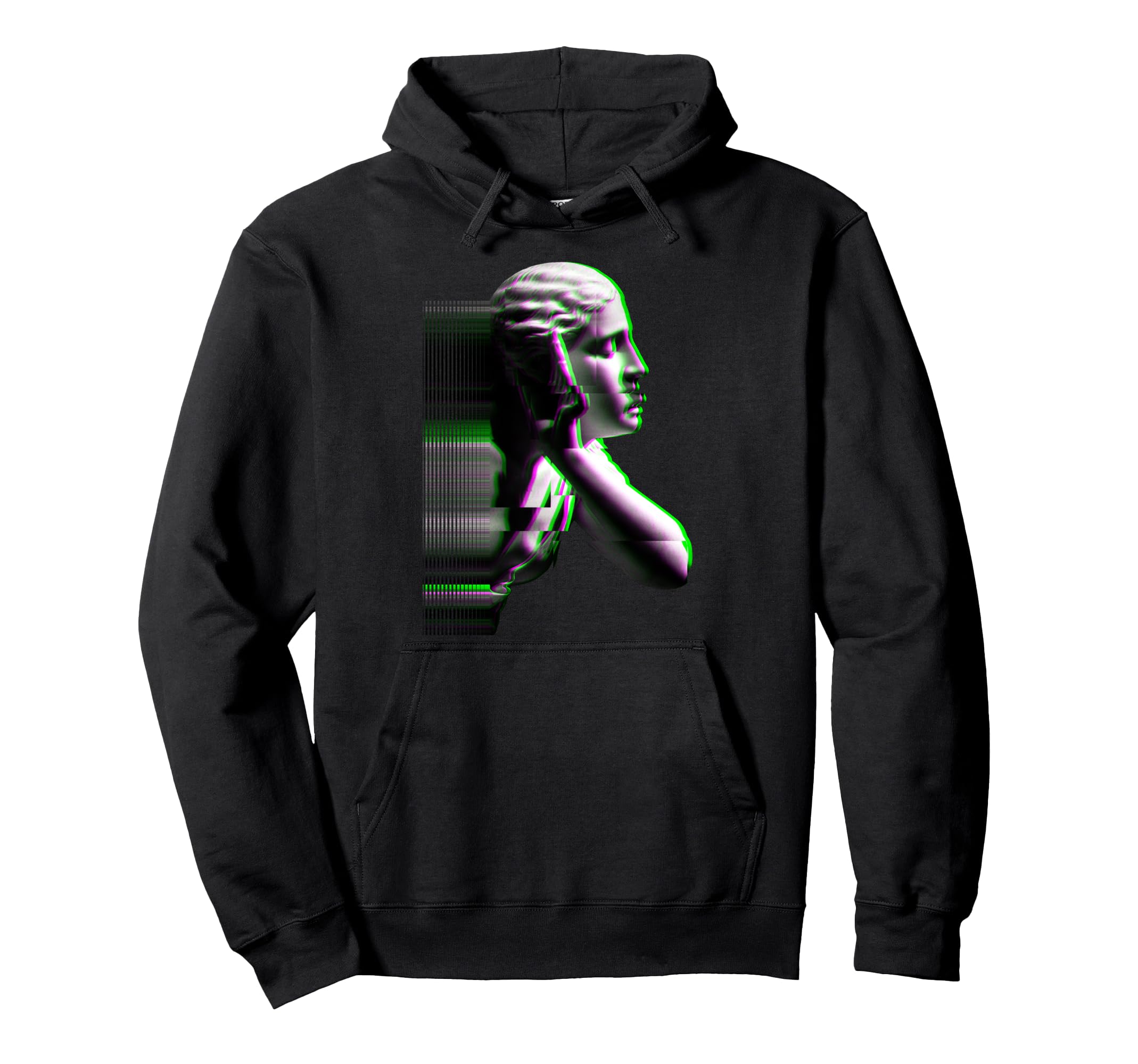 Vaporwave Retrowave Glitch Hoodie - Casual Everyday Wear for Adults - T-Shirt, Sweatshirt, Hoodie