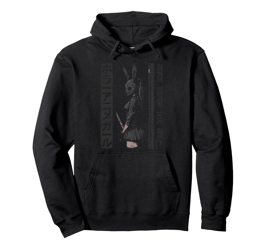 Anime Horror Bunny Aesthetic Soft Grunge Hoodie - Aesthetic Graphic Unisex - T-Shirt, Sweatshirt, Hoodie