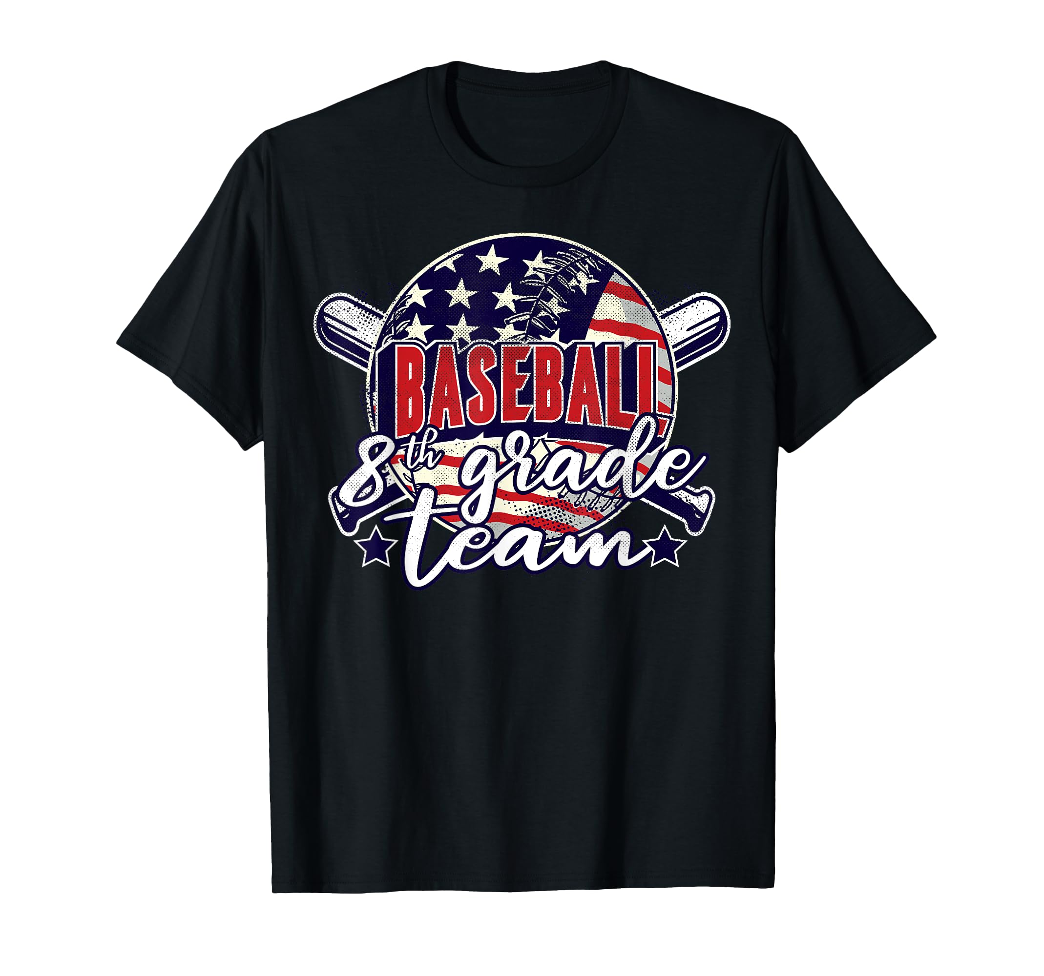 Baseball Patriotic I 8Th Grade Middle T-Shirt - Fun Novelty Design Unisex - T-Shirt, Sweatshirt, Hoodie