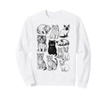 90S Tattoo Cat Kitten Y2K Aesthetic Sweatshirt - Unique Graphic Men Women - T-Shirt, Sweatshirt, Hoodie