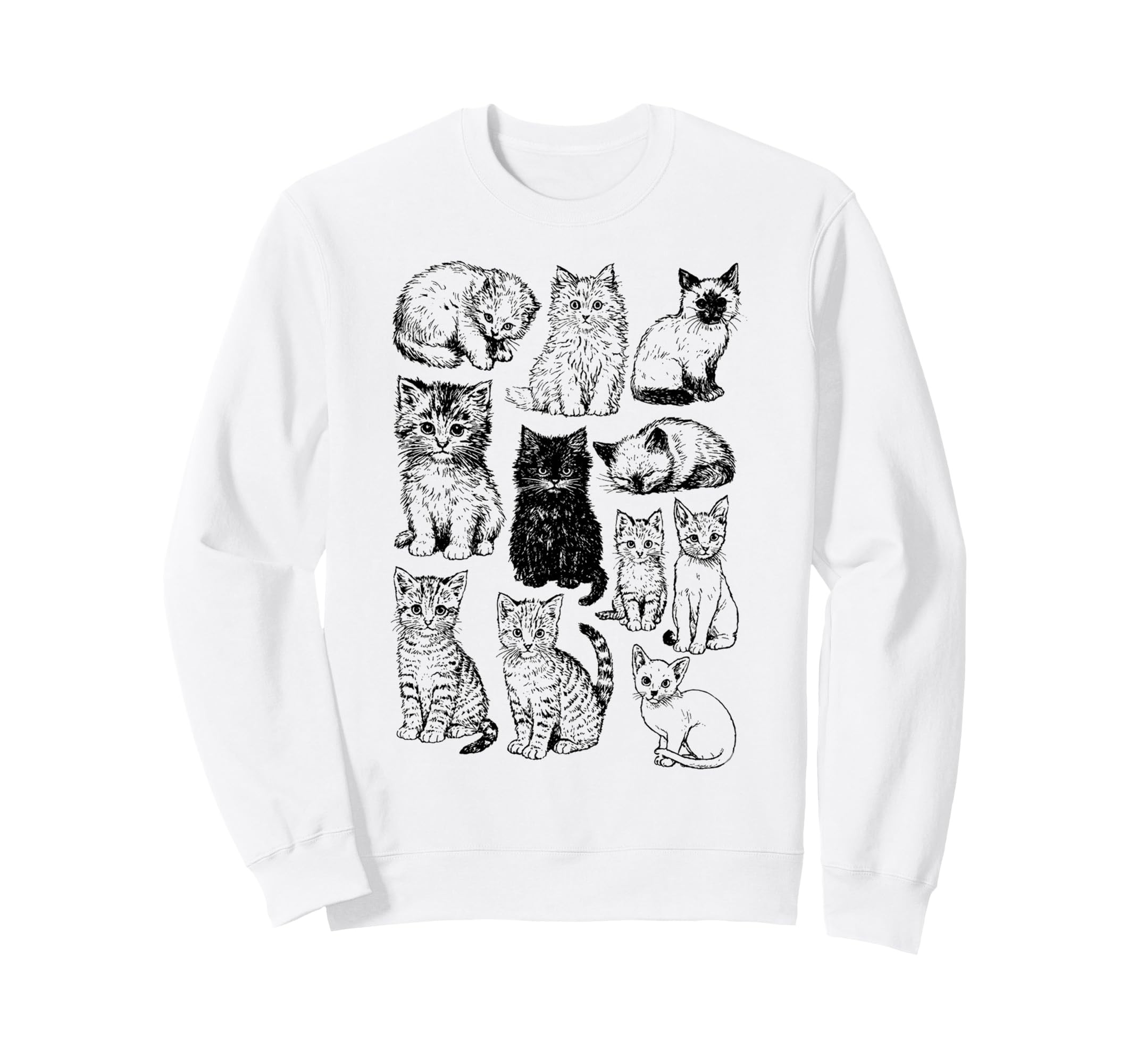 90S Tattoo Cat Kitten Y2K Aesthetic Sweatshirt - Unique Graphic Men Women - T-Shirt, Sweatshirt, Hoodie