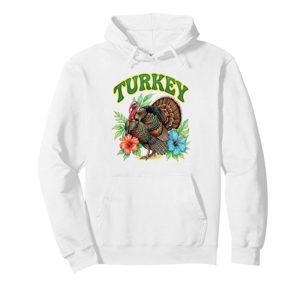 Turkey Groovy Floral Turkey Hoodie - Casual Everyday Wear Unisex - T-Shirt, Sweatshirt, Hoodie