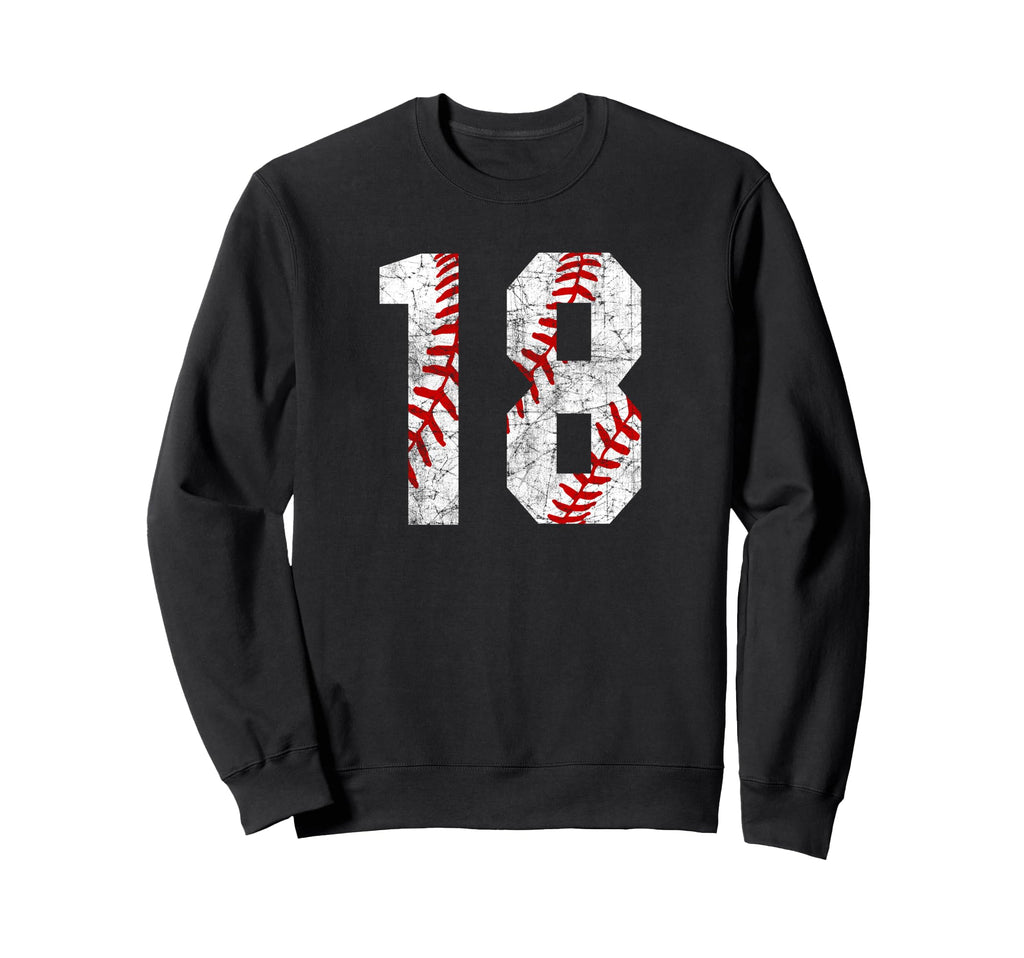 Baseball Mom 18 Jersey Baseball Sweatshirt - Custom Art Print for Adults - T-Shirt, Sweatshirt, Hoodie