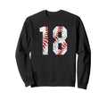 Baseball Mom 18 Jersey Baseball Sweatshirt - Custom Art Print for Adults - T-Shirt, Sweatshirt, Hoodie