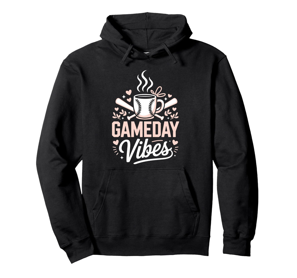 Gameday Vibes Baseball Mom Game Day Hoodie - Unique Graphic Unisex - T-Shirt, Sweatshirt, Hoodie