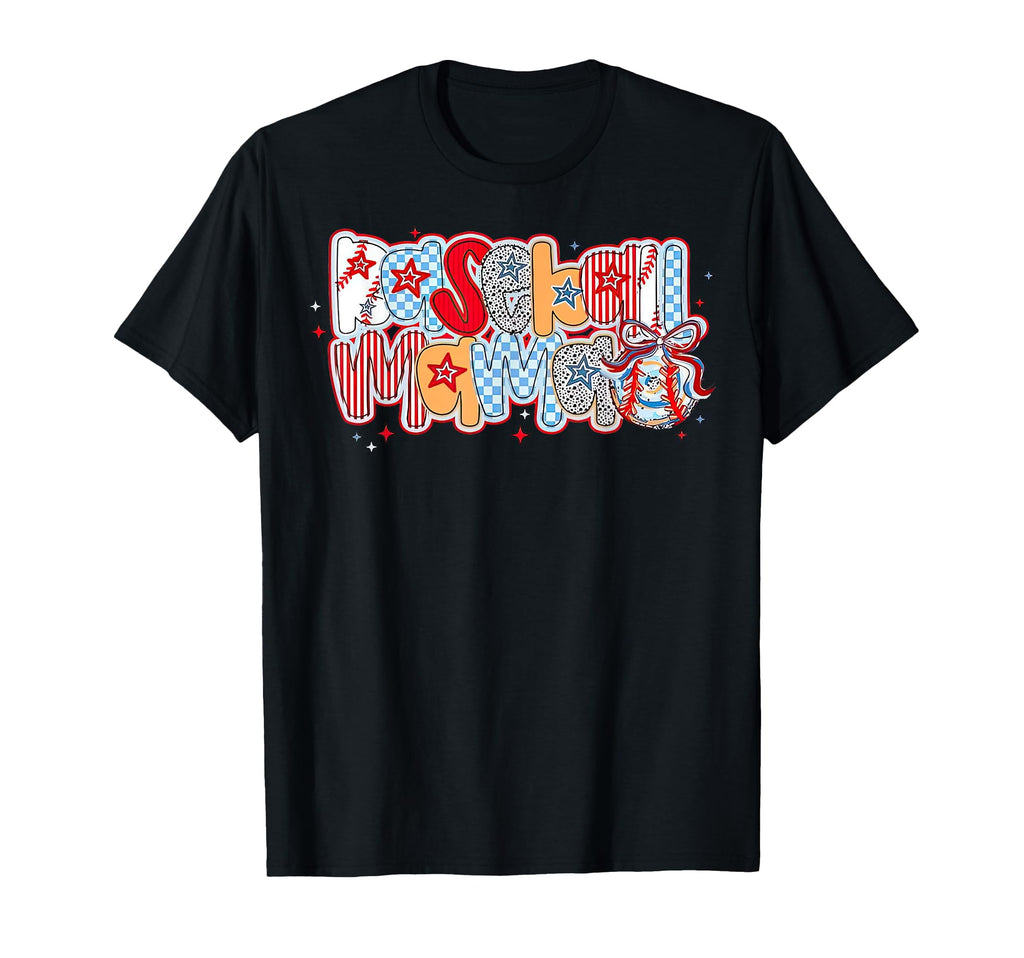Baseball Mama Coquette Checkered T-Shirt - Streetwear Style Men Women - T-Shirt, Sweatshirt, Hoodie