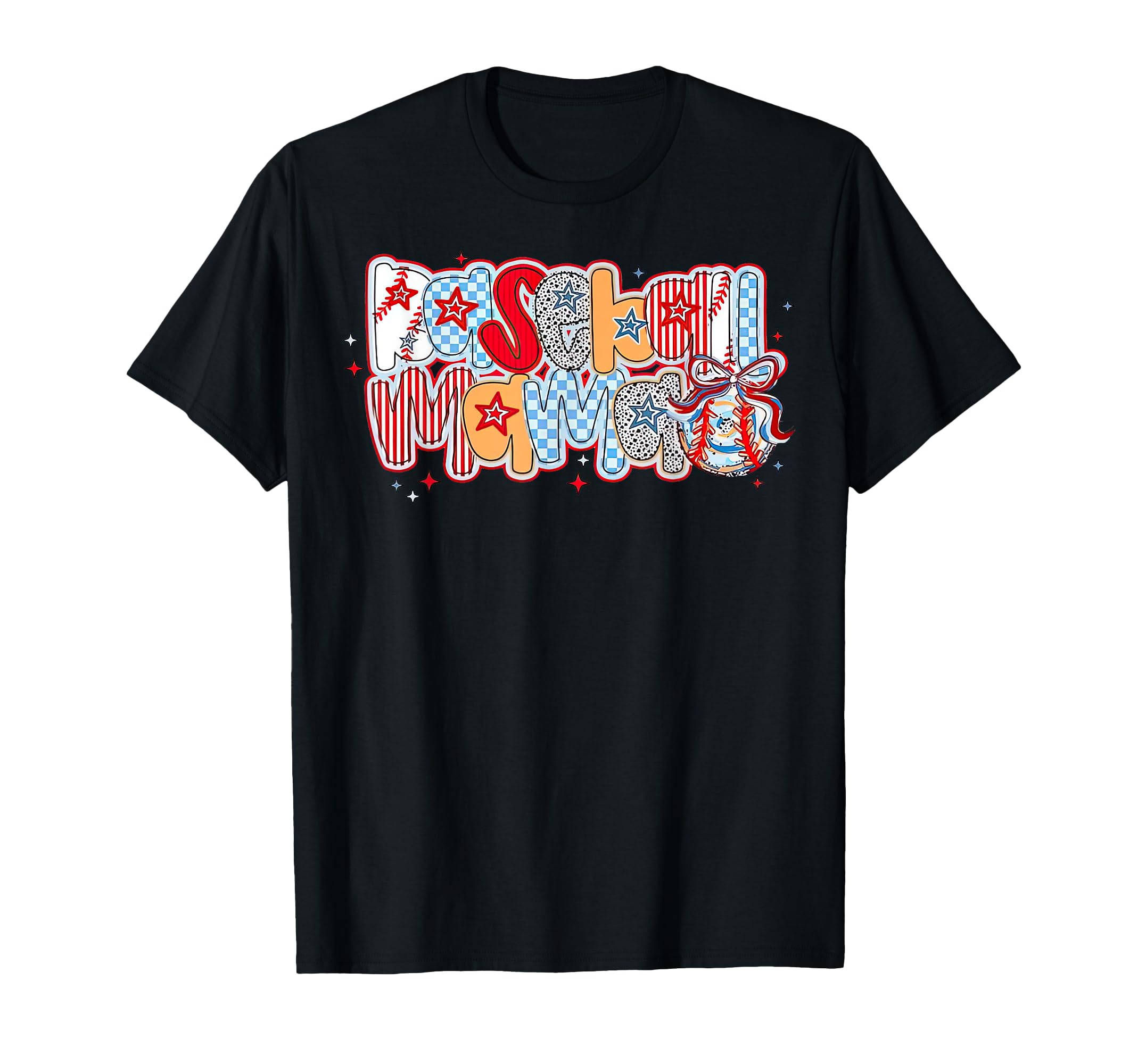 Baseball Mama Coquette Checkered T-Shirt - Streetwear Style Men Women - T-Shirt, Sweatshirt, Hoodie