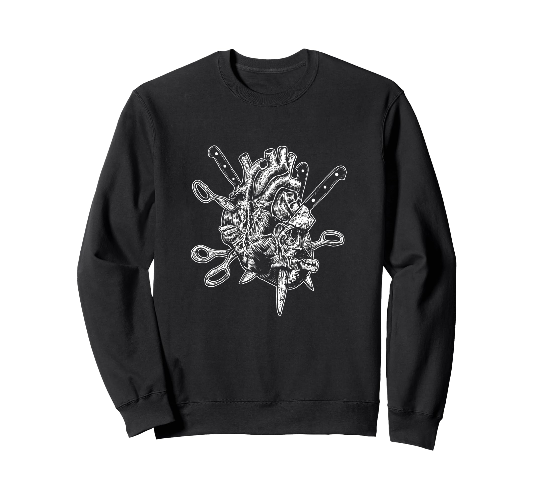Hurt My Heart Gothic Art Y2K Emo Sweatshirt - Custom Art Print for Adults - T-Shirt, Sweatshirt, Hoodie
