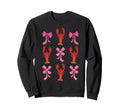 Coquette Bow Crawfish Lover Y2K Sweatshirt - Trendy Graphic for Adults - T-Shirt, Sweatshirt, Hoodie