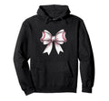 Coquette Baseball Bow Mom Sister Hoodie - Minimalist Print for Adults - T-Shirt, Sweatshirt, Hoodie