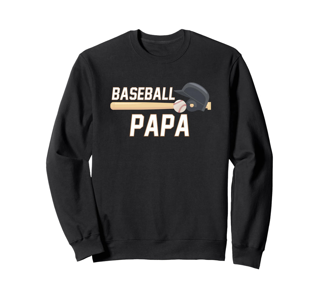 Baseball Papa Fathers Day Baseball Sweatshirt - Custom Art Print Men Women - T-Shirt, Sweatshirt, Hoodie