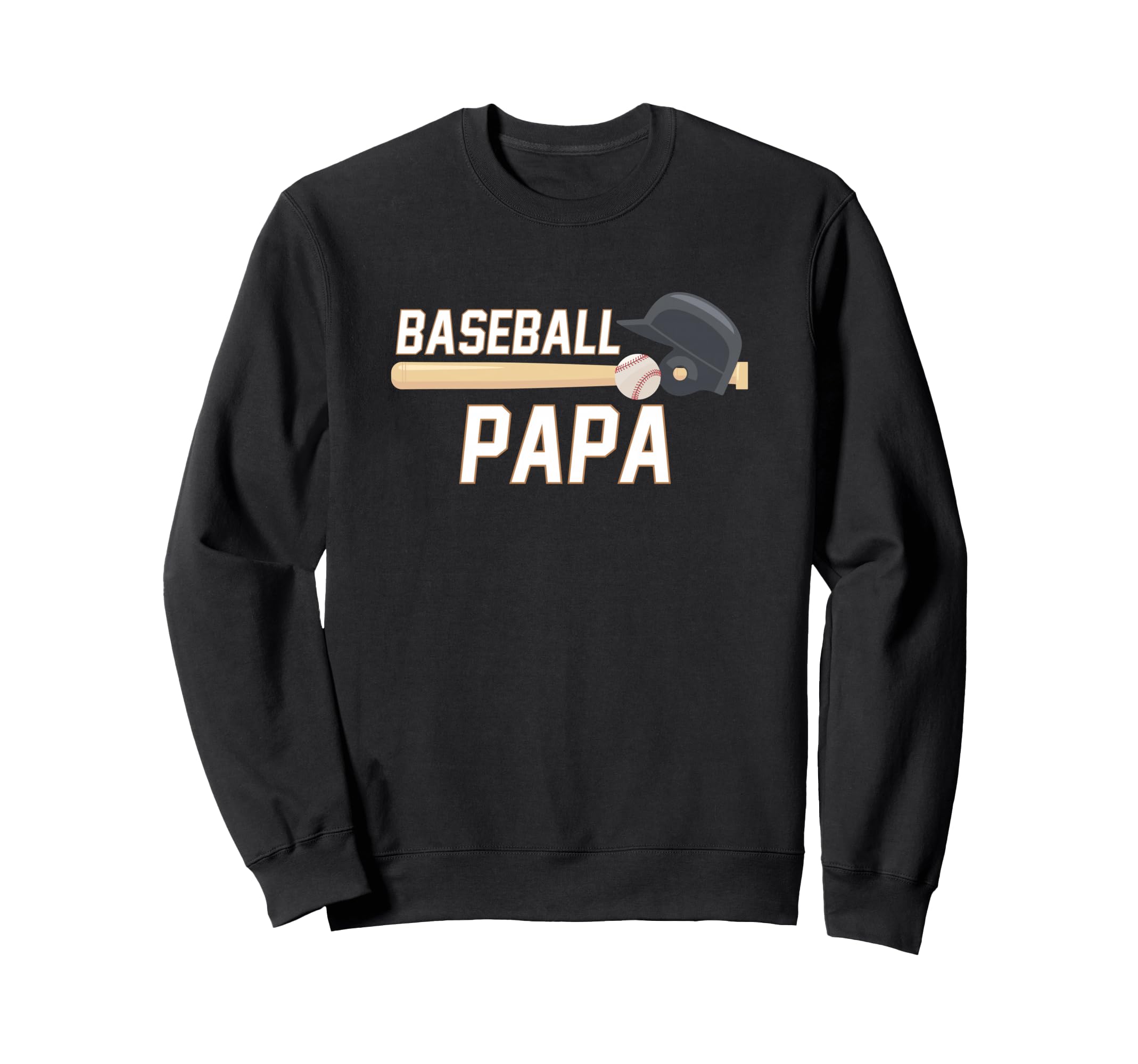 Baseball Papa Fathers Day Baseball Sweatshirt - Custom Art Print Men Women - T-Shirt, Sweatshirt, Hoodie