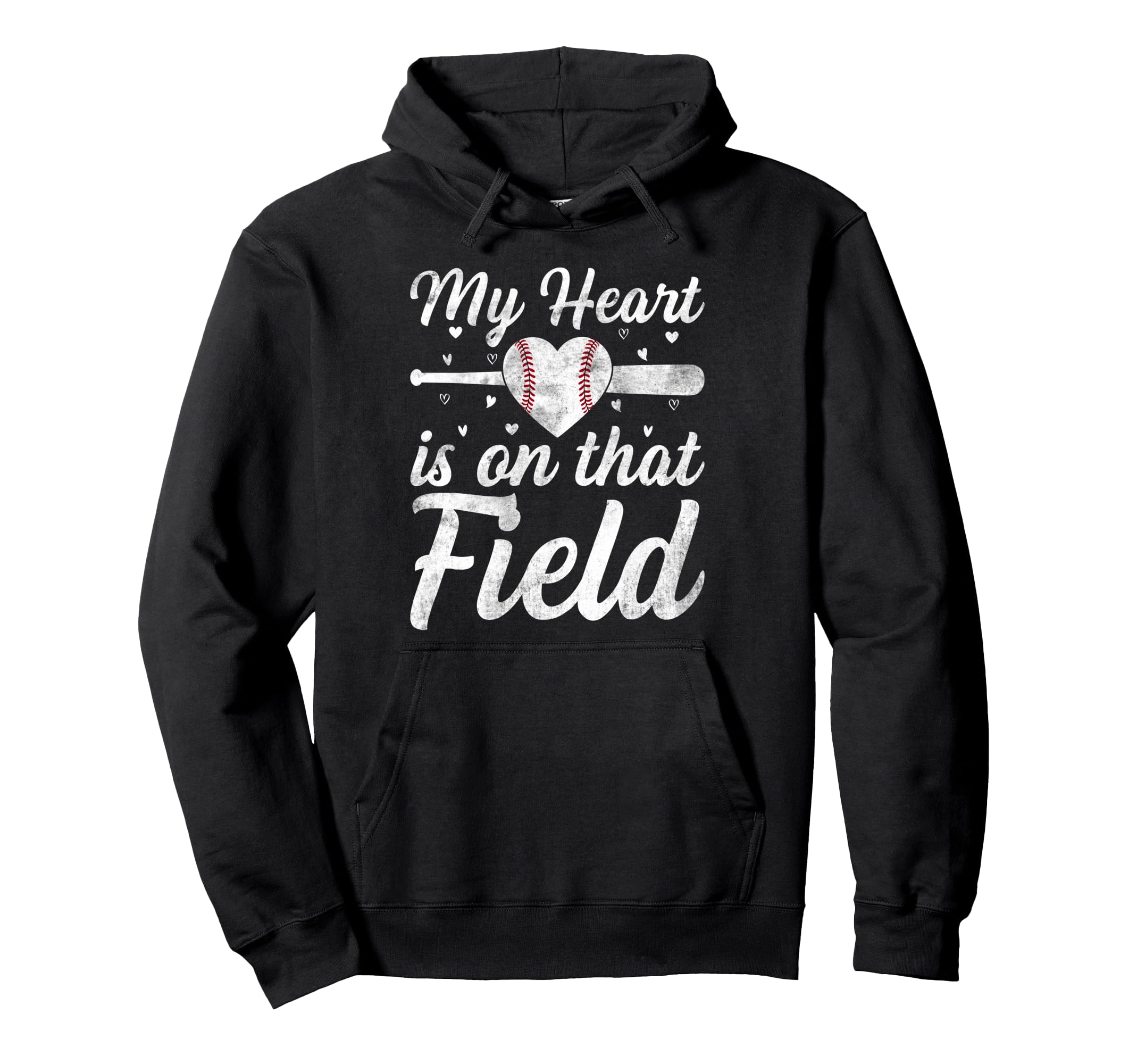 My Heart Is That Field Baseball Hoodie - Casual Everyday Wear Unisex - T-Shirt, Sweatshirt, Hoodie
