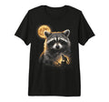90S Raccoon Howling Moon Y2K Aesthetic T-Shirt - Unique Graphic Men Women - T-Shirt, Sweatshirt, Hoodie