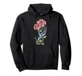 Skeleton Hand Rose Pastel Goth Dark Hoodie - Custom Art Print Unisex - T-Shirt, Sweatshirt, Hoodie