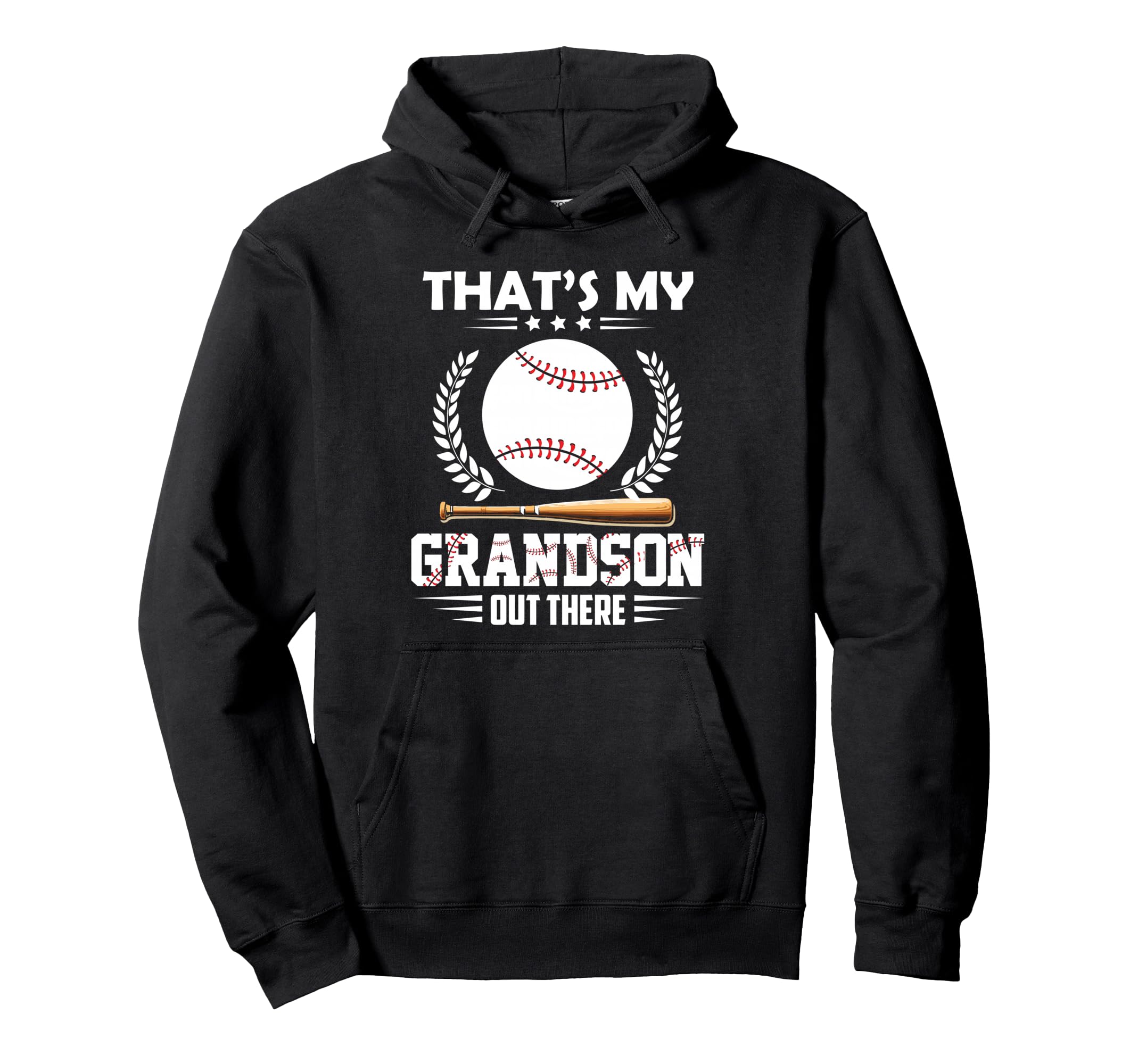 Thats My Grandson Out There Baseball Hoodie - Trendy Graphic for Adults - T-Shirt, Sweatshirt, Hoodie