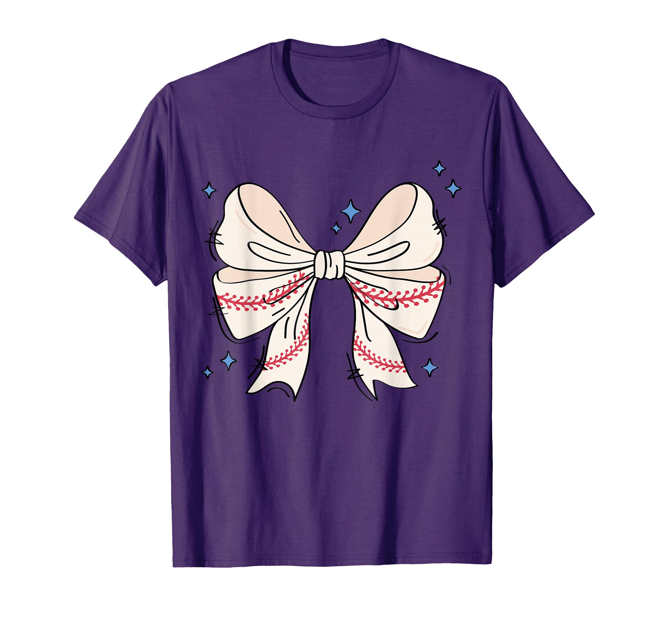 Bow Coquette Ribbon American Baseball T-Shirt - Novelty Apparel for Adults - T-Shirt, Sweatshirt, Hoodie