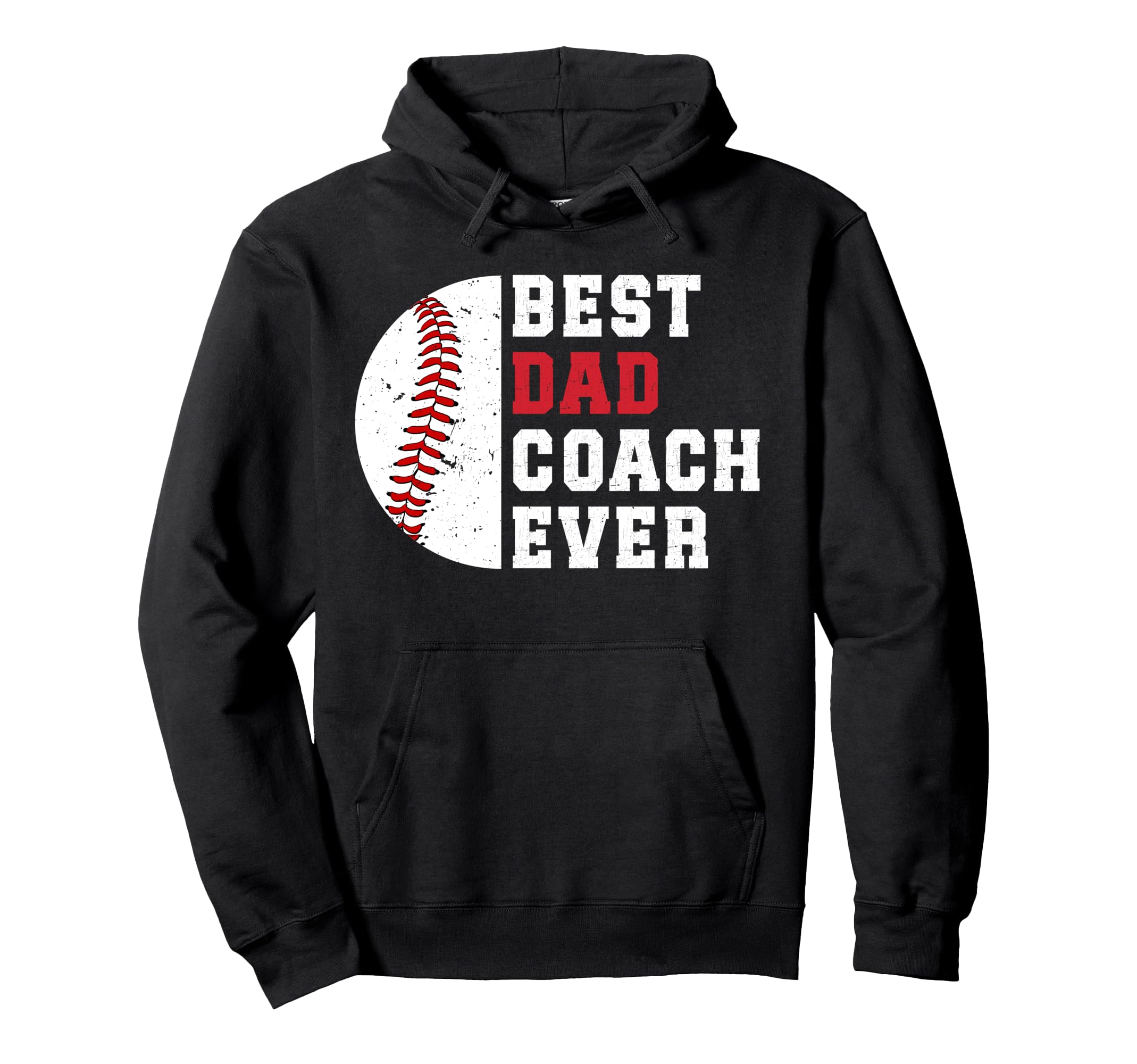 Best Dad Coach Ever Baseball Dad Baseball Hoodie - Minimalist Print Unisex - T-Shirt, Sweatshirt, Hoodie