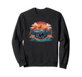 Camera Mountain Sunset Waves Sweatshirt - Novelty Apparel for Adults - T-Shirt, Sweatshirt, Hoodie
