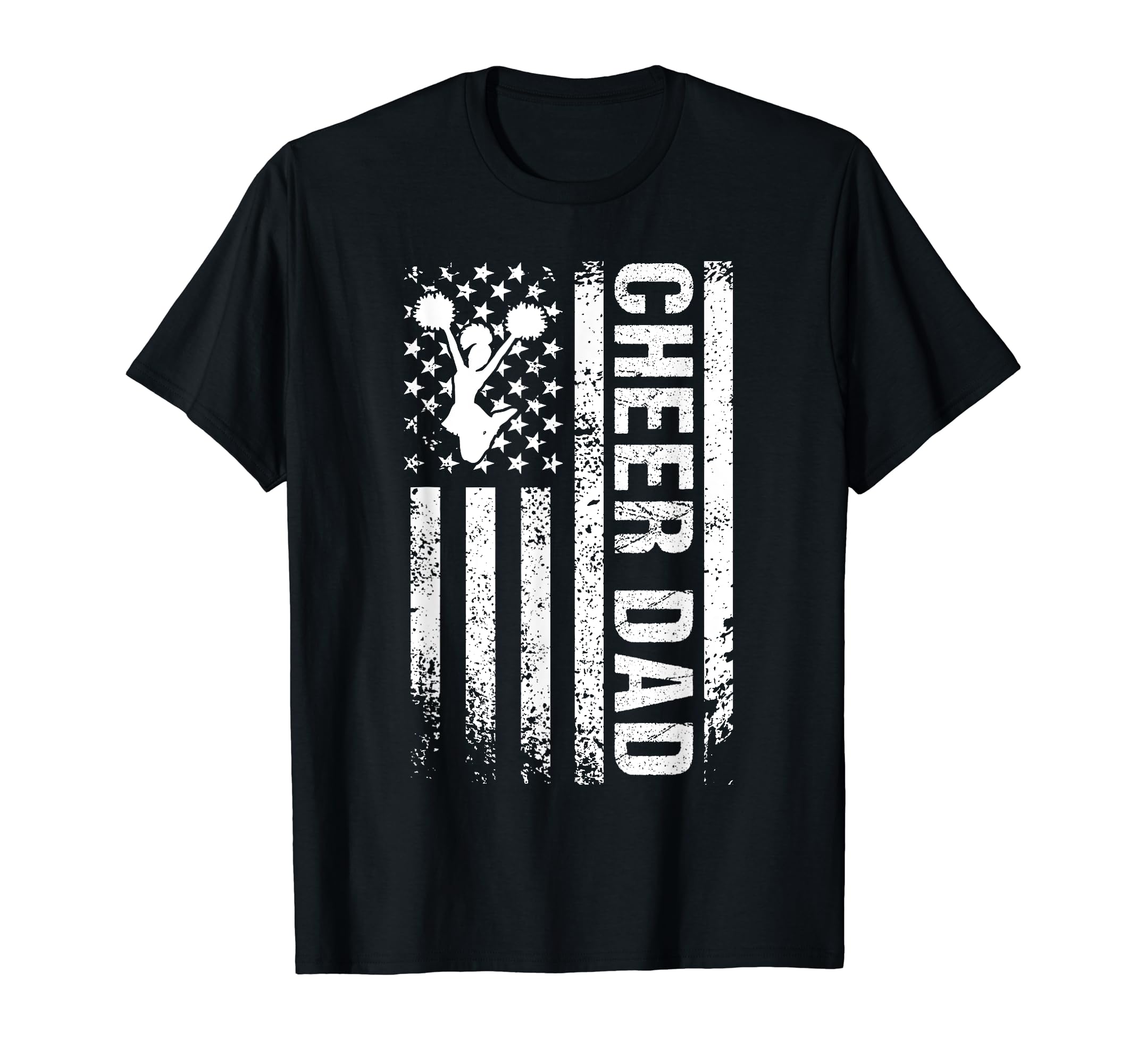 Cheer Dad American Flag Us Father T-Shirt - Graphic Print Men Women - T-Shirt, Sweatshirt, Hoodie