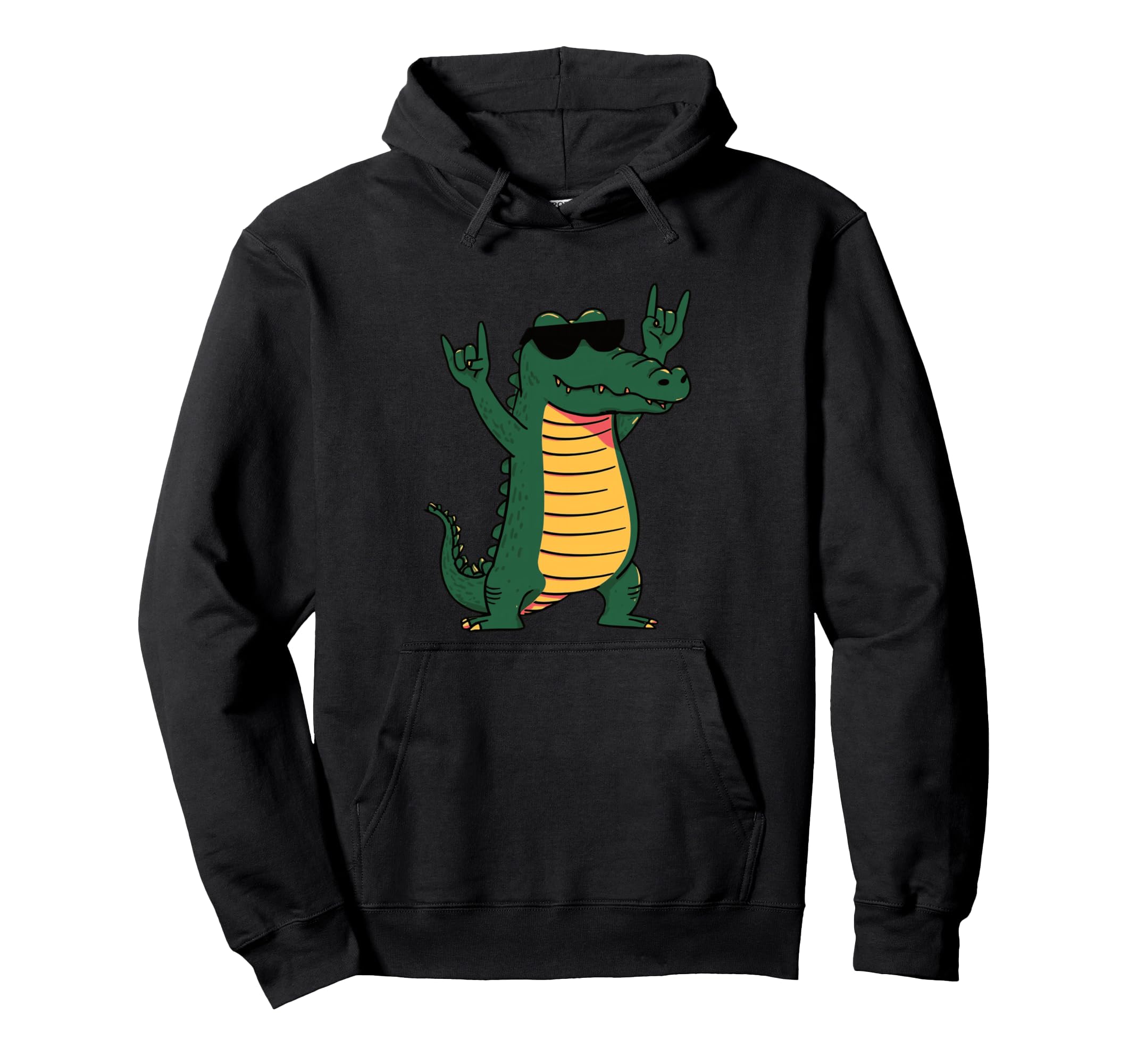 Crocodile Rock Funny Reptile Hoodie - Unique Graphic Unisex - T-Shirt, Sweatshirt, Hoodie