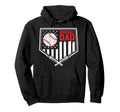 Baseball Dad Usa American Flag Fathers Hoodie - Fun Novelty Design Unisex - T-Shirt, Sweatshirt, Hoodie