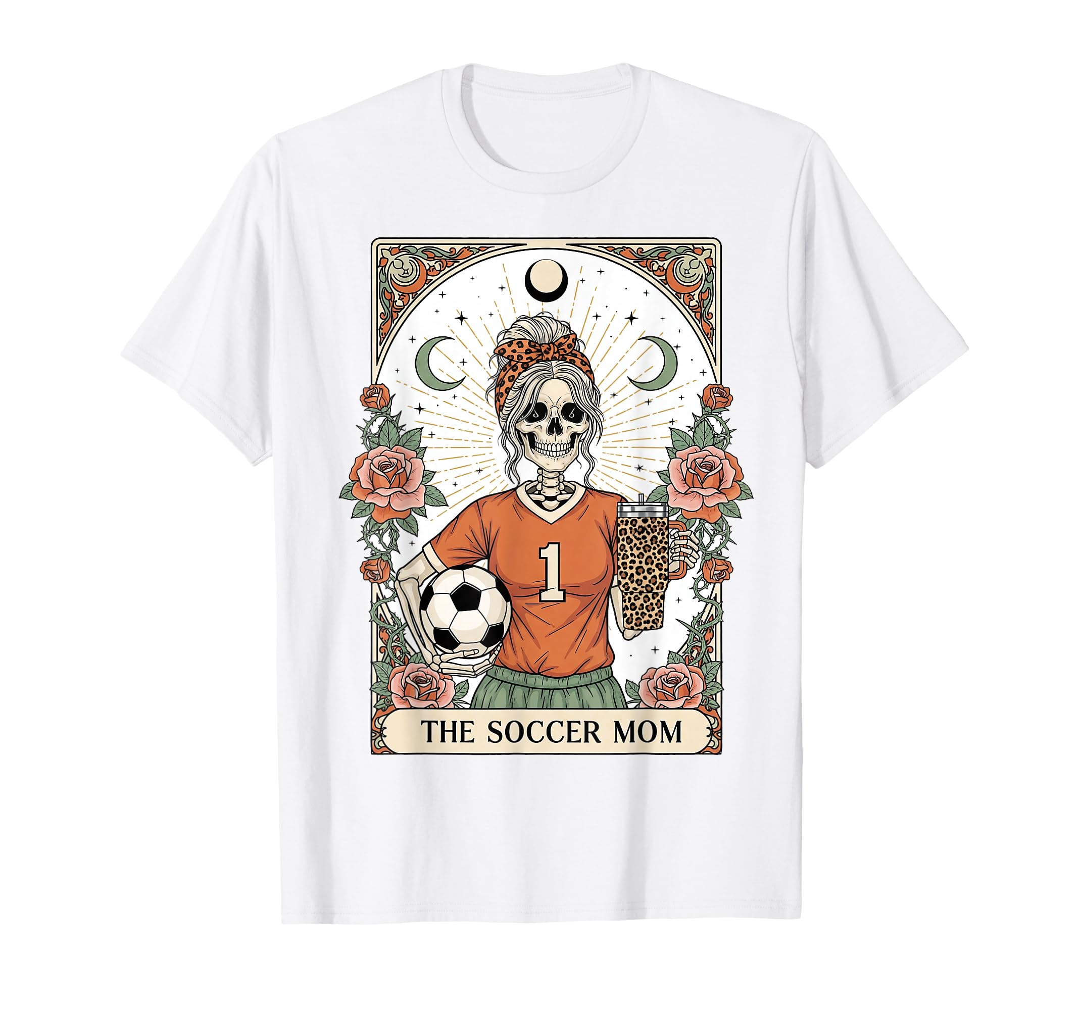 Soccer Mom Skeleton Tarot Card Soccer T-Shirt - Graphic Print for Adults - T-Shirt, Sweatshirt, Hoodie