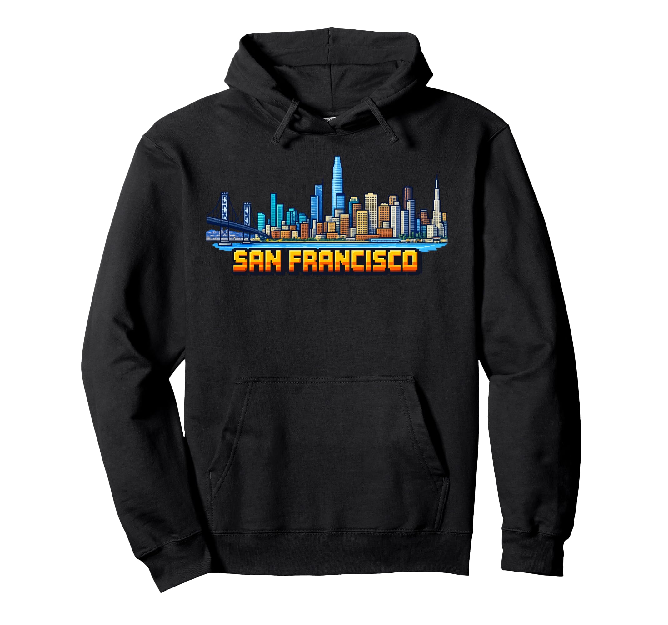 San Francisco 8 Bit Video Arcade Gamer Hoodie - Minimalist Print Unisex - T-Shirt, Sweatshirt, Hoodie
