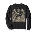 Whimsy Goth Fairycore Witchy Frog Sweatshirt - Minimalist Print for Adults - T-Shirt, Sweatshirt, Hoodie