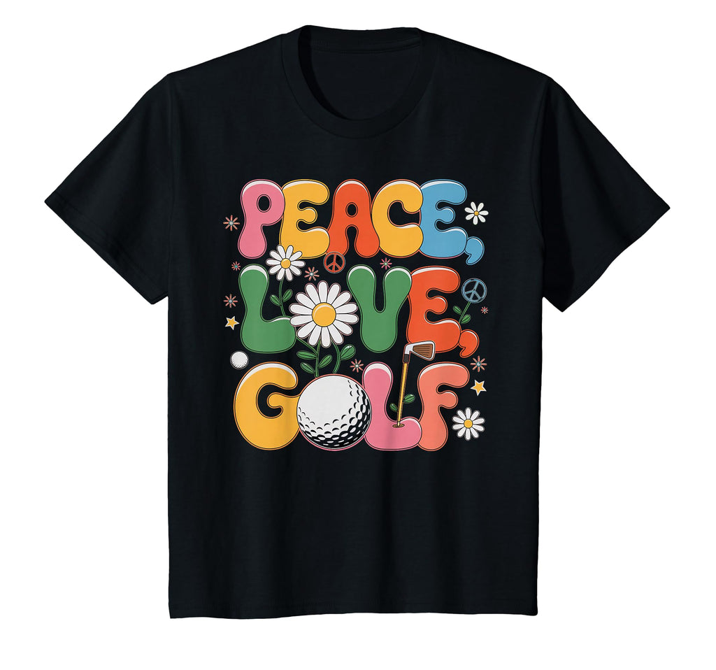 Peace Love Golf 60S 70S Hippie Golfer T-Shirt - Minimalist Print Men Women - T-Shirt, Sweatshirt, Hoodie