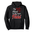 My Heart Is That Field Funny Baseball Hoodie - Custom Art Print for Adults - T-Shirt, Sweatshirt, Hoodie