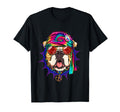 Tie Dye Hippie American Bulldog T-Shirt - Fun Novelty Design Men Women - T-Shirt, Sweatshirt, Hoodie